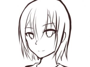 顔の線画 [作品ID:d_132297]