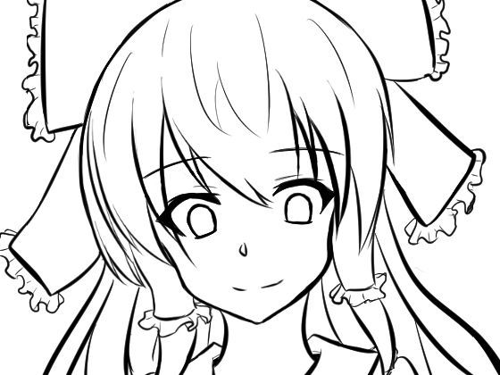 顔の線画 6(日本刀流星群) [d_138604]