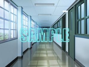 背景素材:学校廊下1(少年舎) [d_148140]