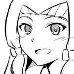 顔の線画11(日本刀流星群) [d_148427]