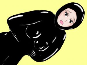 ぴっちりラバースーツ強制排泄我慢(TOB) [d_155267]