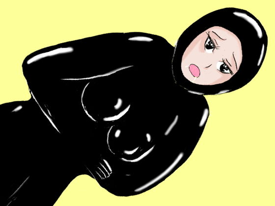 ぴっちりラバースーツ強制排泄我慢(TOB) [d_155267]