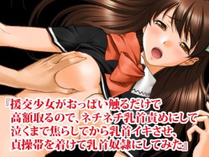 『援交少女がおっぱい触るだけで高額取るので、ネチネチ乳首責めにして泣くまで焦らしてから乳首イキさせ、貞操帯を着けて乳首奴●にしてみた』(淫乱テディベア) [d_189217]