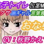 （CV:秋野かえで）【おなら・臭い足】夜の公園女子トイレ潜入オナニーをJKギャルに見つかってしまった包茎M男【におい責め・言葉責め・パンチラ】(アトリエ・スイート) [d_196137]