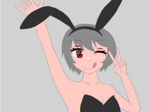 バニーガール 流れ確認(オレンジ  あいす) [d_198143]