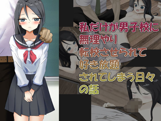 私だけが男子校に無理やり転校させられて好き放題されてしまう日々の話(だーくないと) [d_204518]