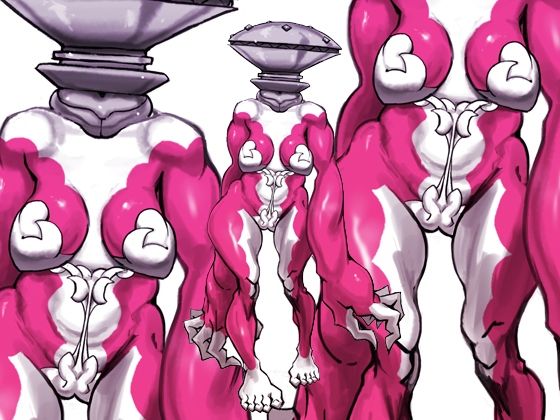 異形頭雌クリーチャー頭部3パターン(xef) [d_216999]