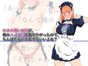オタク嫌いの姉が、俺のメイド服を着てやがったので、ちんぽくらい入れてもいいよね？(いいゆだね) [d_219419]