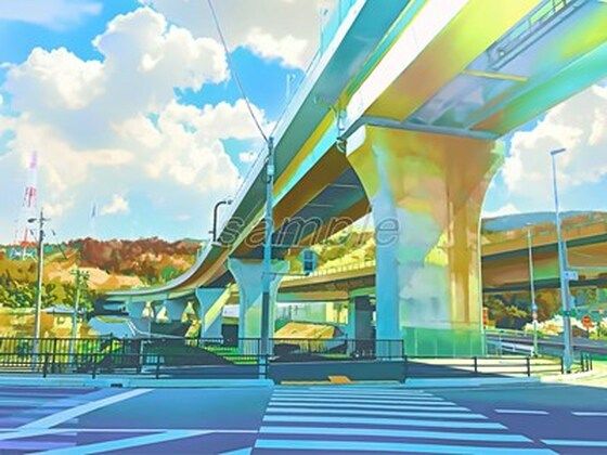 高架下と横断歩道(Re；creating_world) [d_234291]