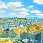 ニュータウンの景観【背景素材_夕方差分＋空くり抜きセット】(Re；creating_world) [d_234582]