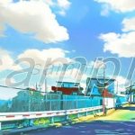 丘の上の町【背景素材_夕方差分＋空くり抜きセット】(Re；creating_world) [d_234588]