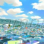 ベットタウンの展望【背景素材_夕方差分＋空くり抜きセット】(Re；creating_world) [d_234595]