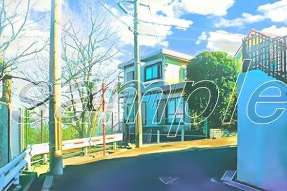 高台の住宅地1【背景素材_夕方差分＋空くり抜きセット】(Re；creating_world) [d_234600]