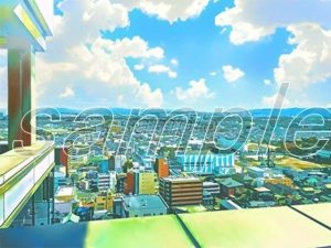 タワマンからの眺め【背景素材_夕方差分＋空くり抜きセット】(Re；creating_world) [d_234608]