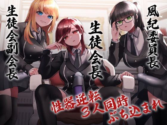 性器逆転 生徒会長 副会長 風紀委員長 3人同時にぶち込まれる(ケチャップ味のマヨネーズ) [d_235841]