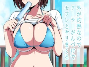 外が灼熱なのでクーラーがんづけでセフレとヤリまくる(ろくご社) [d_239010]