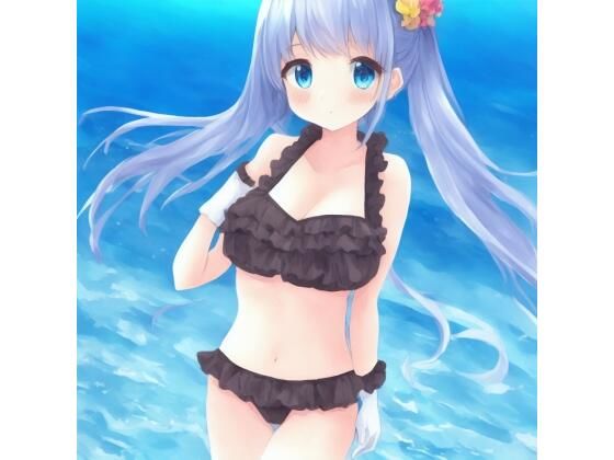 水着少女に白い○○(ふさふさ23) [d_246085]