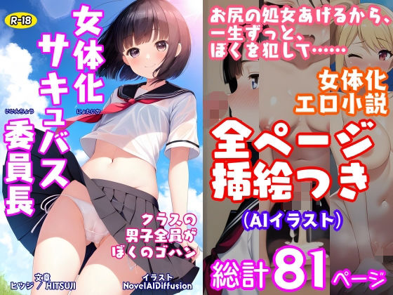 女体化サキュバス委員長 クラスの男子全員がぼくのゴハン(ひつじ牧場) [d_257518]