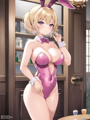 幼馴染の金髪ギャルとバニーガール撮影会(からくりや) [d_254695]