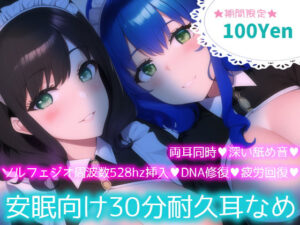 ★★期間限定100円★★【ソルフェジオ周波数528hz】安眠向け30分耐久耳なめ【両耳同時耳なめ＋奇跡の周波数でDNA回復♪】(黒月堂) [d_270299]