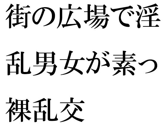 街の広場で淫乱男女が素っ裸乱交(逢瀬のひび) [d_274754]