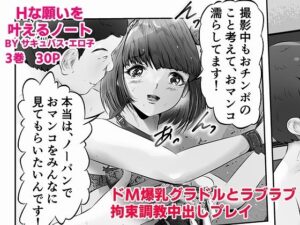 Hな願いを叶えるノート BY サキュバス・エロ子 3巻:ドM爆乳グラドルと恋人気分でラブラブ拘束調教中出しプレイ(窪リオンの部屋) [d_275345]