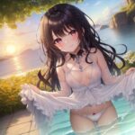 水面の女性 CG集(かわいいは一番) [d_269317]