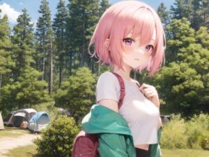 お股ゆるキャン△狙われ易い天然ピンク髪ソロキャンプ(ピンク寺) [d_273696]