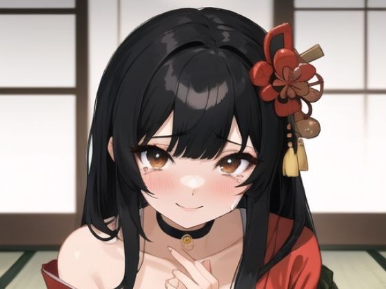 日本の伝統美を感じる着物を着た少女(ディープ・アート) [d_274691]