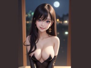 黒髪ロング×美胸(ガネーシャ) [d_275820]