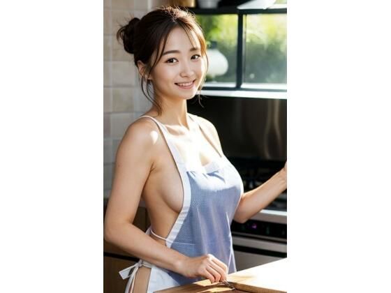 裸エプロン(AIグラビア図書館) [d_277350]