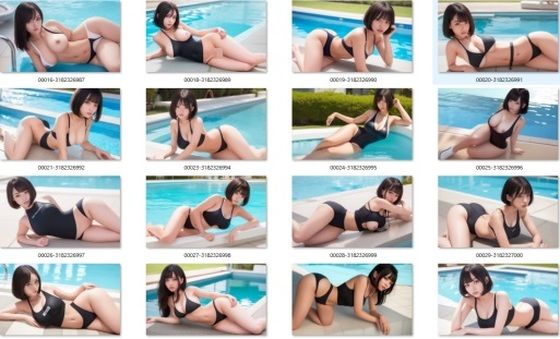 水着女性 AI生成 CG集(宿題見せて) [d_278682]