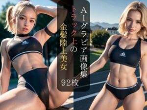 【92枚】AIグラビア画像集 トラック上の金髪陸上美女集(AI出版の狸堂) [d_280641]
