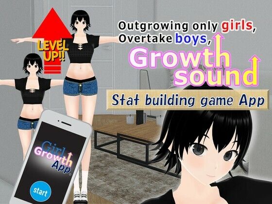 Outgrowing only girls， Overtake boys， Growth sound. Stat building game App Arc(女子成長クラブ) [d_281686]