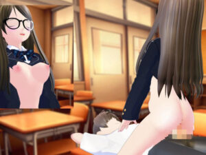 放課後の教室で着衣セックス配信するメガネ女子！(乳揺れ愛好会) [d_281905]