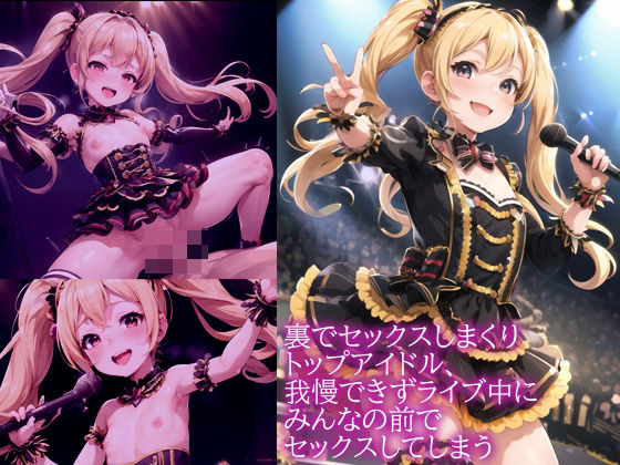 裏でセックスしまくりトップアイドル、我慢できずライブ中にみんなの前でセックスしてしまう(AI漫画創作倶楽部) [d_284027]