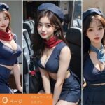 AIで巨乳美女を作ったらエロすぎた（スチュワーデスはお好きですか？）(AI Beauty) [d_283818]