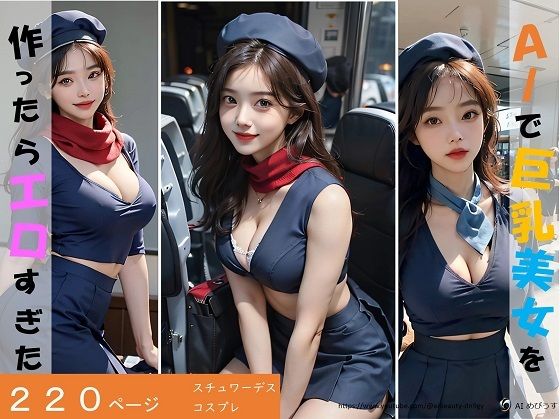 AIで巨乳美女を作ったらエロすぎた（スチュワーデスはお好きですか？）(AI Beauty) [d_283818]