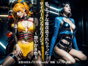 私、エッチな魔改造されちゃった…サイバーパンクなカノジョ 艶やか8色 〜妄想AI美女イラスト集vol.8 制服 コスプレ 満載〜(妄想グラビア出版) [d_284332]