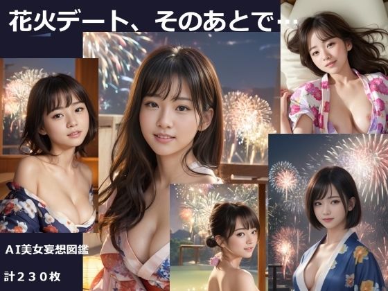 花火デート、そのあとで・・・(AI美女妄想図鑑) [d_285803]