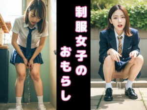 制服女子のおもらし放尿(妄想スタジオ) [d_289202]