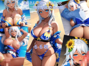 AIさんに描いてもらった褐色肌と浴衣の娘(参番茶屋) [d_289306]