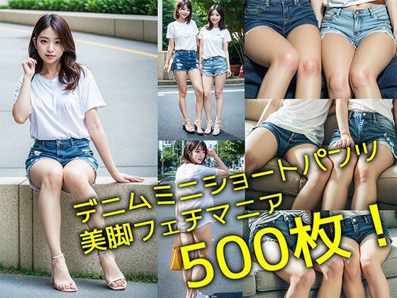 デニムミニショートパンツ美脚フェチマニア500枚 大好きな女子大生の日常の姿(リアル日替わりさん) [d_290264]