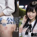 夜の公園、女子校生達は露出がしたい。(夢見るAI堂) [d_290363]