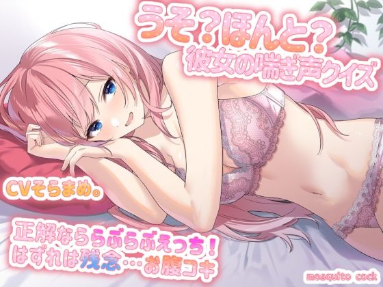 うそ？ほんと？〜彼女の喘ぎ声クイズ〜正解なららぶらぶえっち！ はずれは残念…お腹コキ(mosquito cock) [d_291298]
