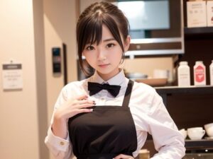 喫茶美女図鑑 300枚［AI美人写真集］(AI世界出版社) [d_271736]