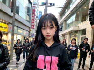 パーカーの下の美女 345枚［AI美人写真集］(AI世界出版社) [d_274378]