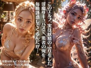 このエルフ、実は妖精のふりをした淫魔サキュバスで、勇者の俺を毎晩誘惑してくるんだが…妄想AI美女イラスト集vol.7 ファンタジーコスプレ満載(妄想グラビア出版) [d_284607]