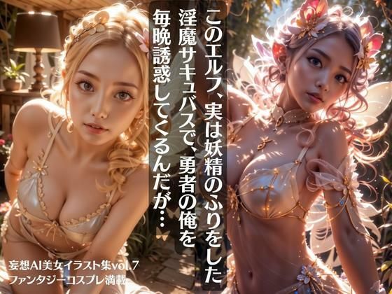 このエルフ、実は妖精のふりをした淫魔サキュバスで、勇者の俺を毎晩誘惑してくるんだが…妄想AI美女イラスト集vol.7 ファンタジーコスプレ満載(妄想グラビア出版) [d_284607]