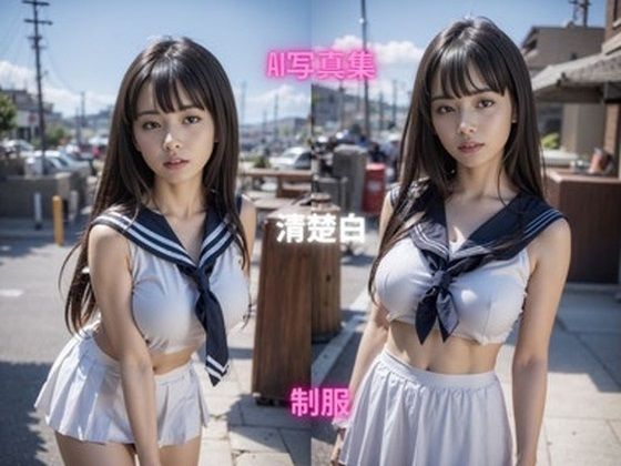 AI写真集 清楚白 SHIRO SEISO 制服(Premium Girls) [d_293030]
